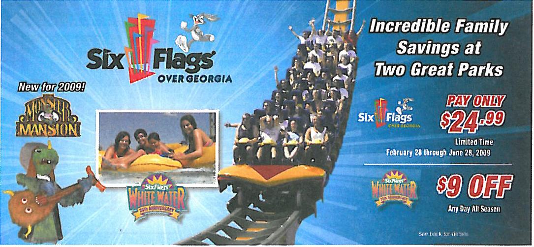 six flags. Six Flags Over Georgia Coupons